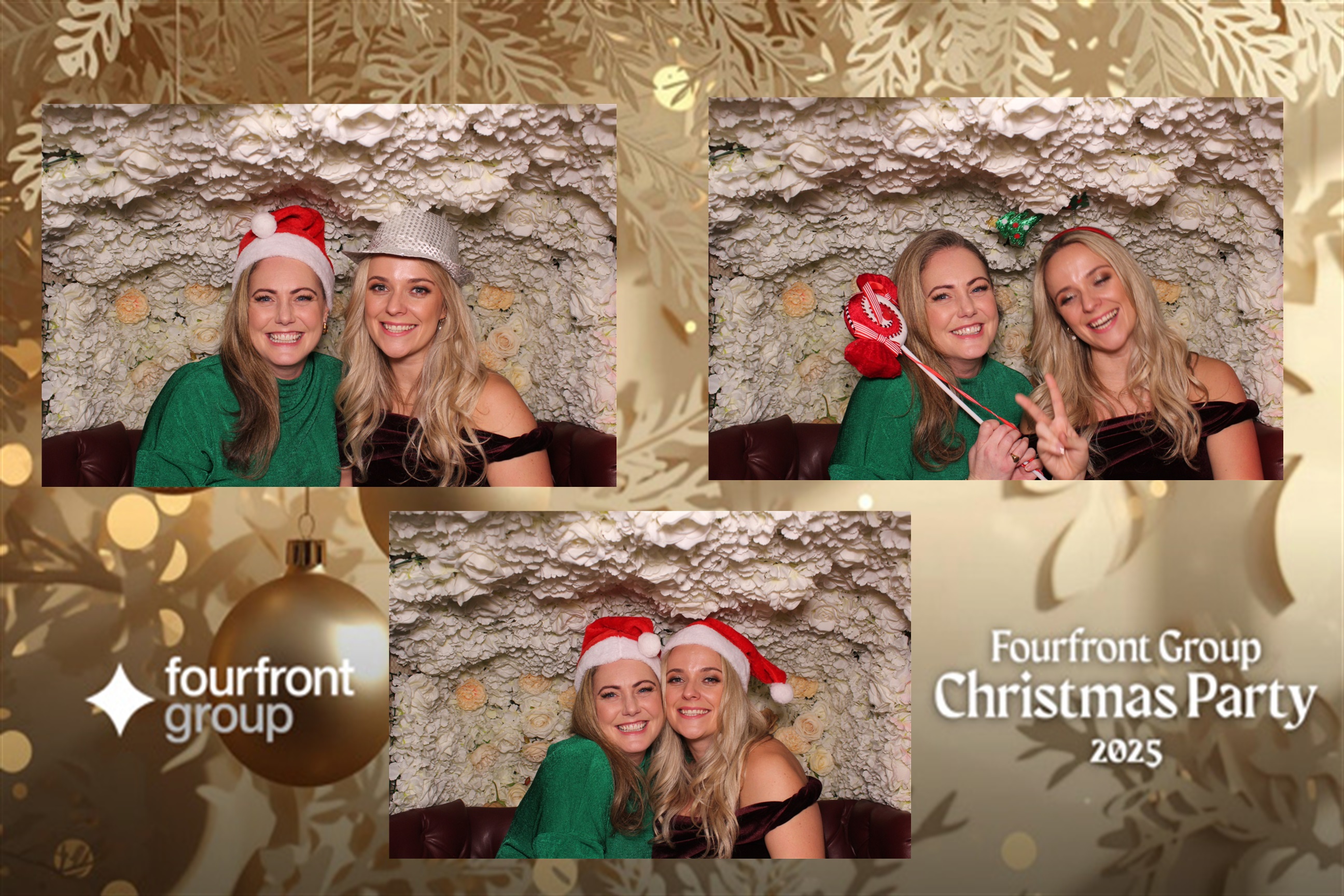 christmas party photobooth fun guests enjoying